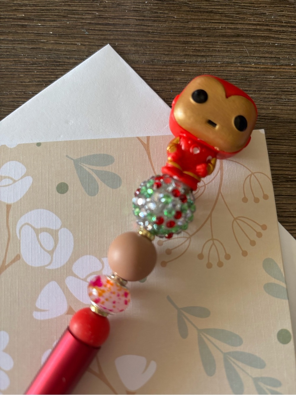 Marvel Iron Man: Iron Man handmade beaded pen